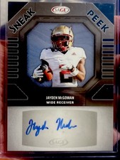 2025 Sage Low Series Football Jayden McGowan Sneak Peek Auto SPA-JM