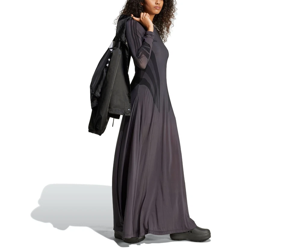 adidas Atlanta Maxi Dress RRP £300 Sublimation Print S M L XL Womens Originals - Image 3 of 4