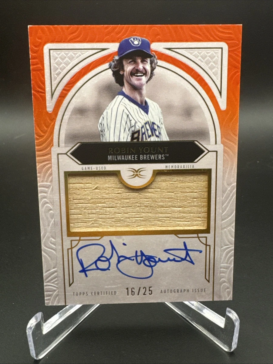 Topps Robin Yount Autographed Baseball Sports Trading Cards 