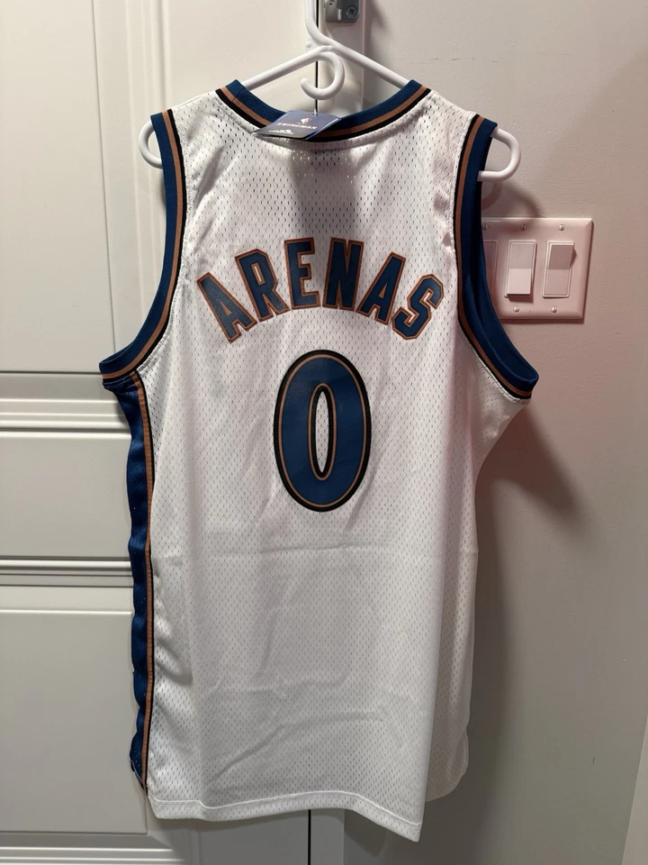 Nueva con etiquetas Camiseta Adidas Swingman Blanca NBA Hombres Grande Gilbert Arenas Washington Wizards Foto 2 de 3