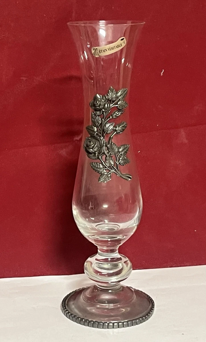 Ensemble Décoratif étain : Vase Soliflore + 2 Pichets - Art Déco - Antique