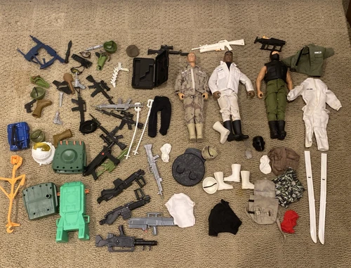 GI Joe Hall of Fame 1992 12" Inch Figure & Weapon Accessory LOT  Duke As Is