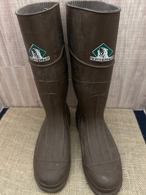 NEW with TAGS! Northerner PVC Brown Waterproof Knee High Work Boots USA Size 8