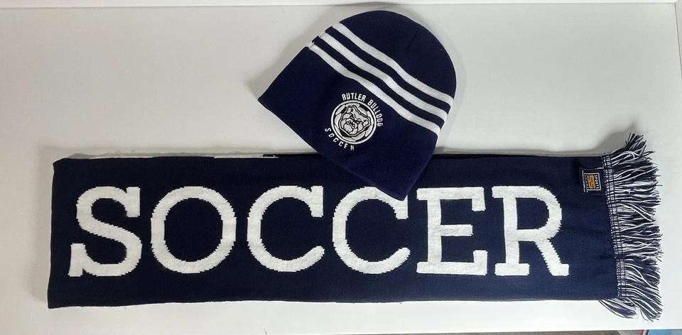 Комплект футбольных шапочек и шарфов Butler Bulldogs унисекс синий один размер подходит большинству - Изображение 3 из 4