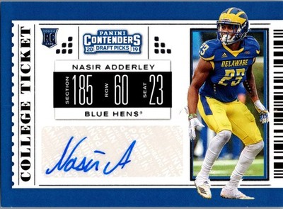 2019 Panini Contenders Draft Picks Collegiate #305 Nasir Adderley