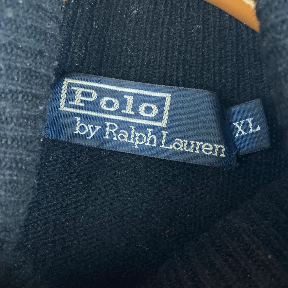 Suéter De Colección RARO Polo Ralph Lauren Cuello Alto 100% Lana de Cordero Esquiador Suicida Foto 3 de 4