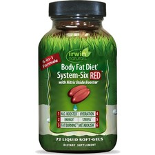 Body Fat Diet, System-Six Red, 72 Liquid Soft...