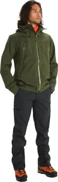 Marmot Gore Tex Pro Large Zip Hooded Shell Jacket, Olive Green NEW image 3