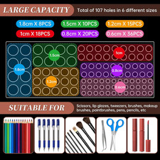 Acrylic Paint Brush Holder 105 Holes Clear Paintbrush Holder Organizer Artist