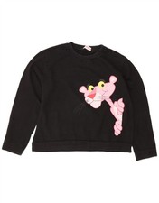 Zara Womens Pink Panther Oversized Sweatshirt Jumper UK 14 Medium Black DX20