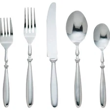 B&F Piece Nikita Bistro 20 Pc Forged Stainless Steel Flatware Set 3.4 LB, Silver
