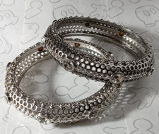 Iman Silver Tone Filigree Crystal Rhinestone ...