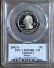 2004 S PCGS PR69DCAM ARKANSAS  SILVER QUARTER COLLECTABLE BIRTHDAY GIFT IDEA