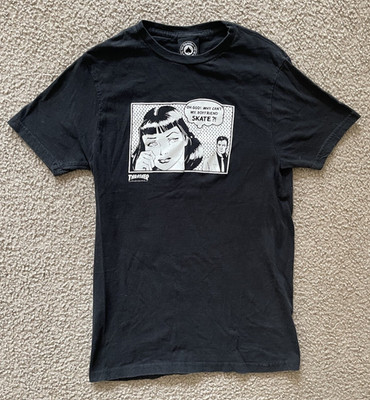 Thrasher Skate Mens Short Sleeve Black Small Classic T-Shirt Park City Comic Cry
