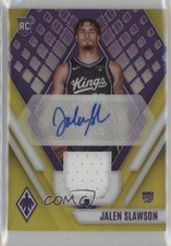 2023 Panini Phoenix Rookie Jersey Yellow 22/35 Jalen Slawson #RJA-JSW Auto 1a07