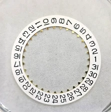 Custom made Replacement White Black Date Disc For Rolex 3135, 3155
