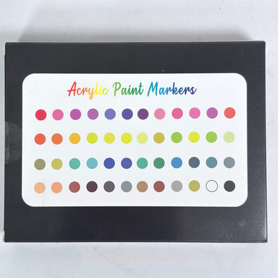 Acrylic Paint Marker Pens Set Brush/Fine Dual Tip Permanent Waterproof Opaque