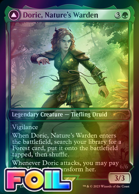 x1 Casal, Lurkwood Pathfinder // Doric, Nature's Warden  SLD MTG 1241 FOIL 1x