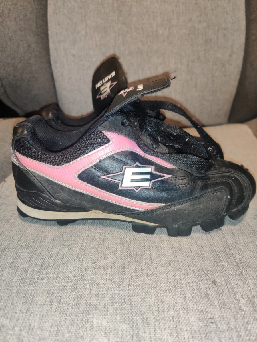 Crampons De Softball Easton Ascend MSS - Filles Taille 6 - Noir/Rose - Neufs (défauts Mineurs Possibles)