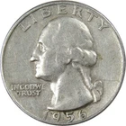 1956 D Washington Quarter Circulated Silver 25c Coin Collectible
