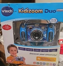 VTech Kidizoom Duo Deluxe 5 MP Digital Camera with MP3 Player for Kids - NOS
