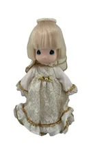 VTG Precious Moments Tree Topper Angel 9” Enesco 761893 APM Phillipines Lace