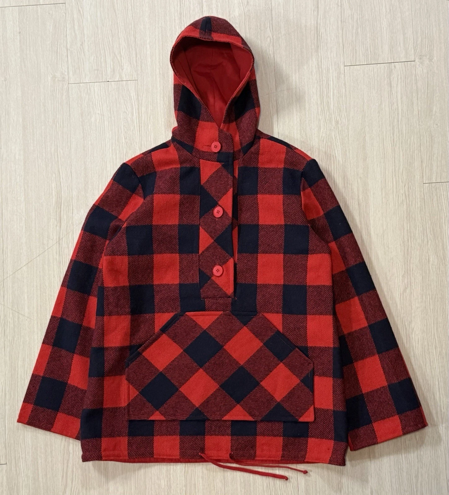 Vintage 70s Pendleton Women’s ‘Knockabouts’ Reversible Hooded Poncho Size 12 USA
