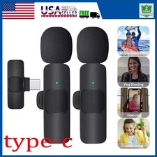 Lavalier Microphone Wireless Audio Video Recording Mini Mic For Android