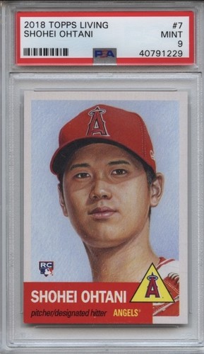 2018 Topps Living 7 Shohei Ohtani PSA 9 Mint RC Well Centered Angels 