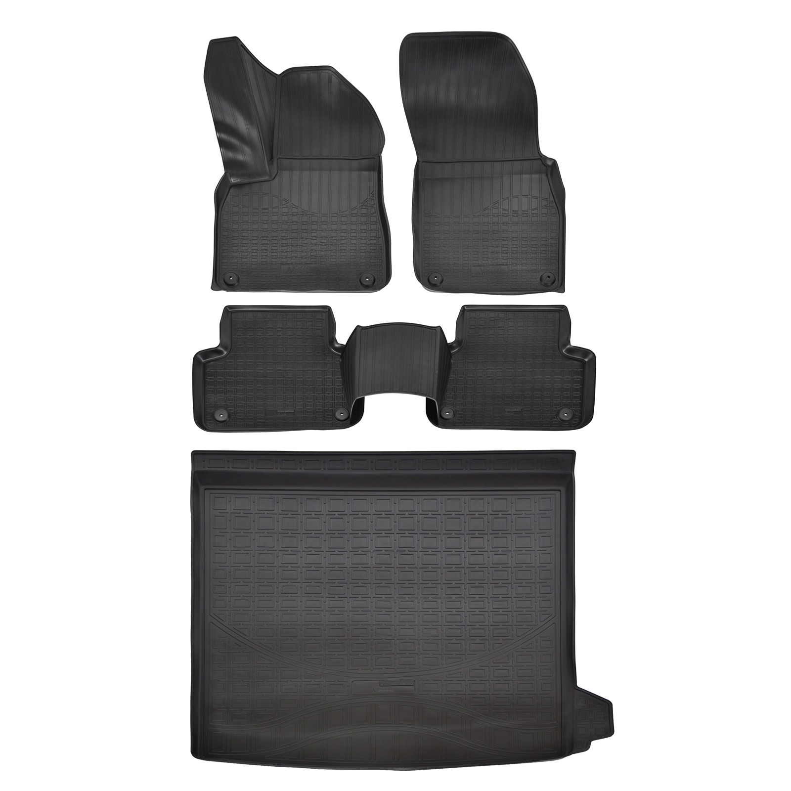 Tapis en caoutchouc pour Audi Q8 et bac de coffre sur mesure noir