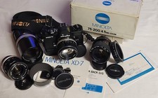 Minolta XD7 Nera con avvolgitore automatico D e obiettivi