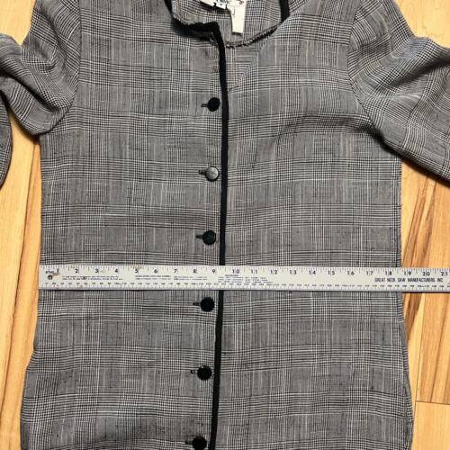 VINTAGE Orvis Womens Twee Secretary Dress 80s Plaid Size 6 Made In USA - Picture 6 of 7