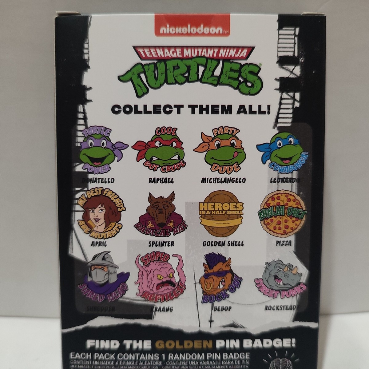 Teenage Mutant Ninja Turtles Mystery Pin Badges Box Official TMNT
