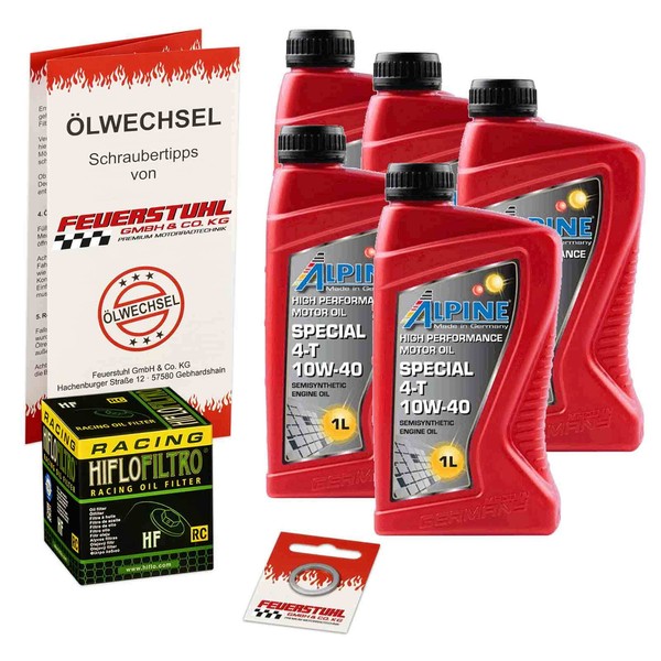 Honda Crf 1000 L Africa Twin (SD06) 17-19, Alpine 10W40 ÖL + Racing ÖLfilter Set-image