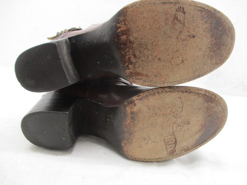 Freebird WHEY Dark Brown Distressed Leather Buckle Strap Womens Boots Size 7 - Picture 7 of 14