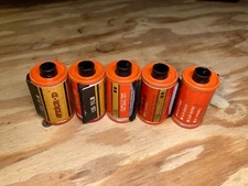 35mm Reusable Metal Snap Cap Bulk Film Canisters (x5) 135 35 Reload Reloadable