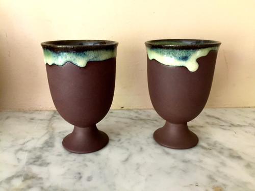 Purple Clay ZISHA  CUPS Japan signed