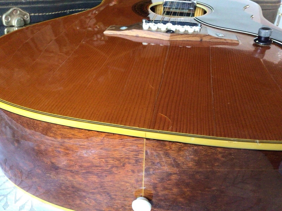 Vintage 1960s Vox Folk Electric 12 Accoustic/electric Guitar W/case eBay