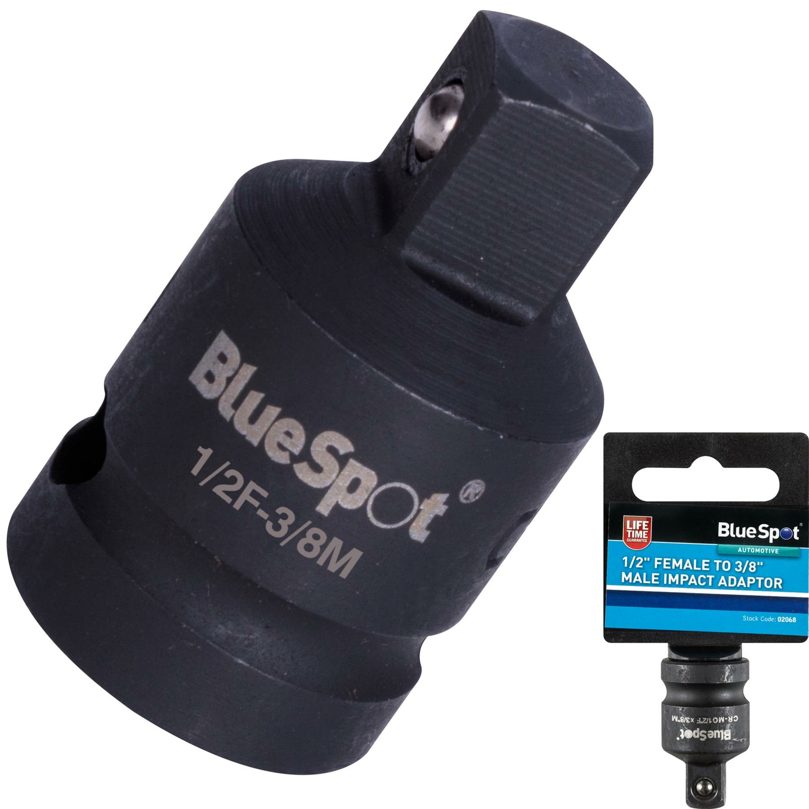 BlueSpot Socket Converter Reducer 1/2"" Female to 3/8"" Male Drive Impact Adaptor