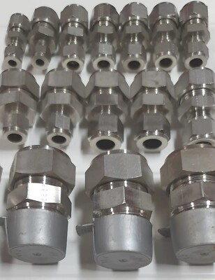 Bi-Lok (17 PIECES) Gyrolok Ihara Stainless Steel Tube Fittings Qty 17