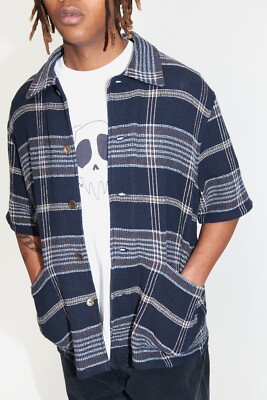 Our legacy ELDER SHIRT SHORT SLEEVE Navy Summer Plain size