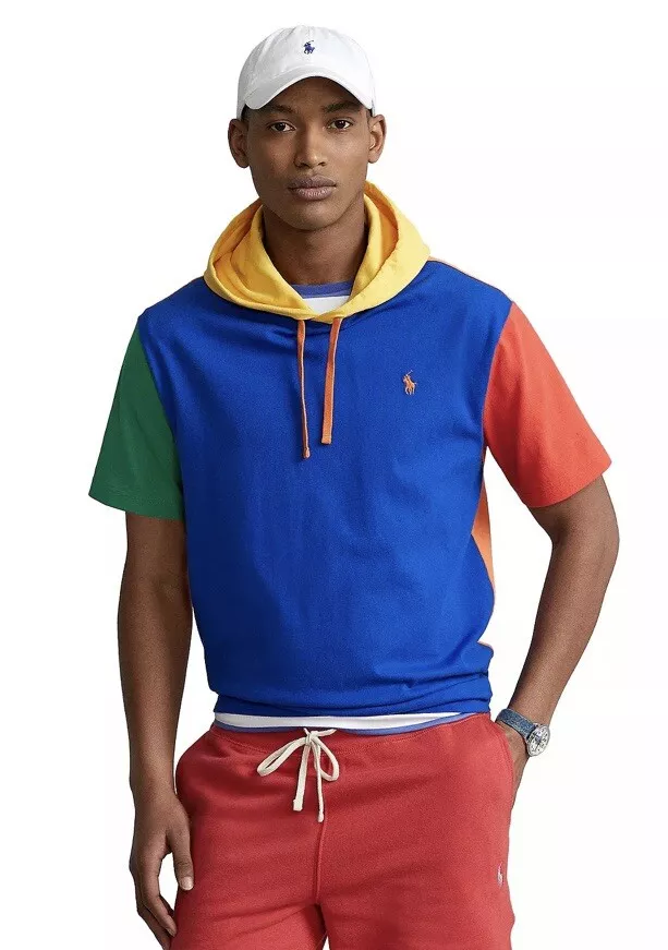 Polo short shop sleeve hoodie