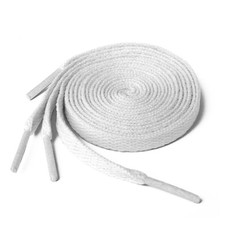 Flat Shoe Laces for Trainers or Boots Shoes 8mm Wide Black White or Colour Laces