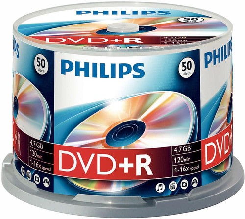 PHILIPS - Dr4s6b50f/00 - DVD+R 4.7gb (16x) Broche, 50 Paquet