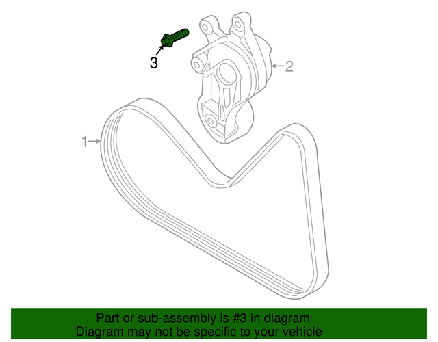 BMW 07129903926 Genuine OEM Factory Original Belt Tensioner Bolt for