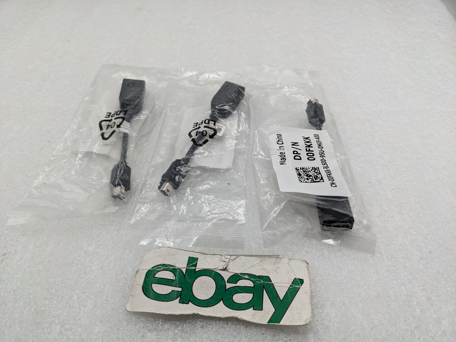 LOT OF 3 New GENUINE Dell 00FKKK Mini Display Port - Display Port Adapter FreeSH