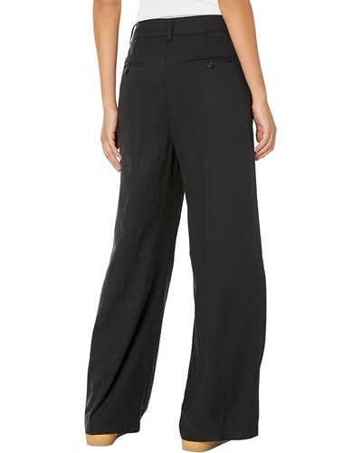 Madewell The Harlow Pants Women's 8 Black Linen Blend Pleated Wide Leg JDM1398 - Picture 2 of 8