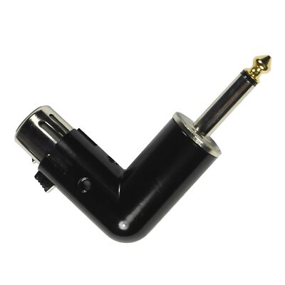 SING F LTD 2-Pack 1/4 Inch Right Angle Audio Adapters - 6.35mm Male To Female Stereo Connectors For Guitar & Equipment