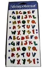 Stickopotamus Binder Stickers Prismatic Glittery Alphabet Letters Photo Safe NIP