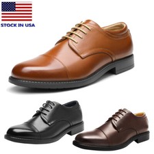 Men's Dress Oxford Derby Shoes Classic Lace Up Formal Lace-up Shoes Wide Size